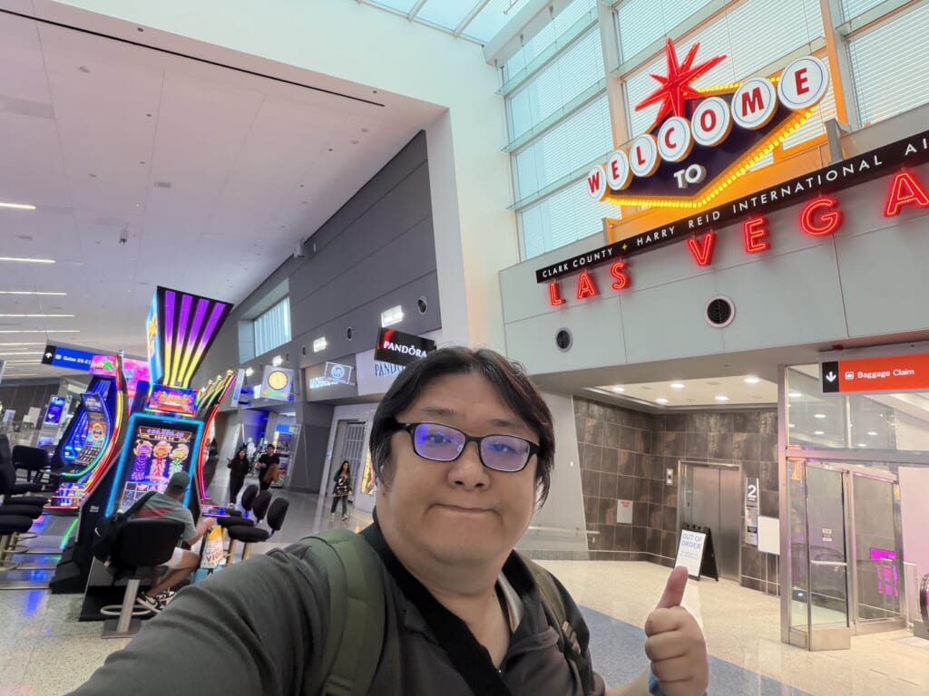 ラスベガスの空港に到着
