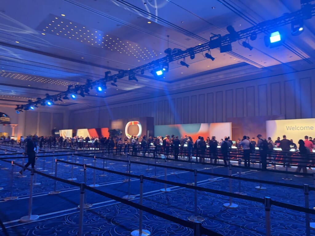 受付の会場